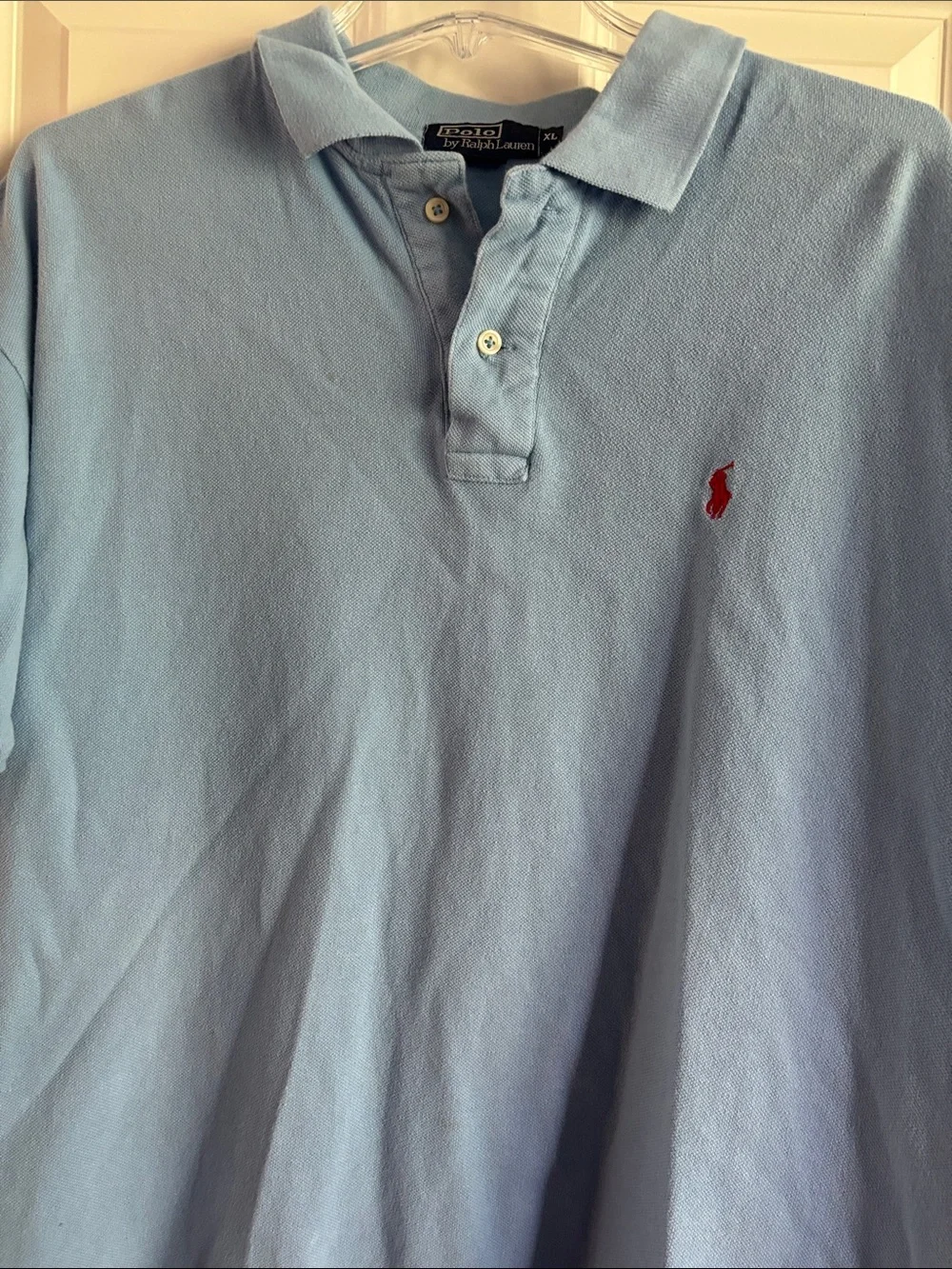 Polo by Ralph Lauren Light Blue Polo with Red Logo